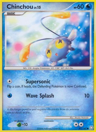 Chinchou (87) 087  - Reverse Holofoil Legends Awakened - Common