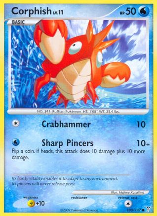 Corphish 100  - Reverse Holofoil Supreme Victors - Common