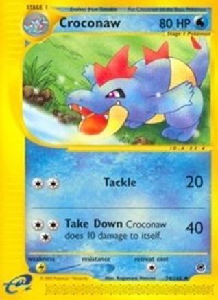 Croconaw 074/165  - Reverse Holofoil Expedition - Uncommon