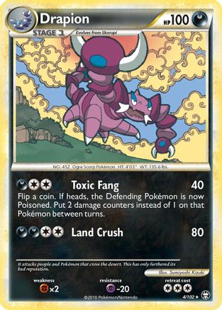 Drapion 004/102  - Reverse Holofoil Triumphant - Holo Rare
