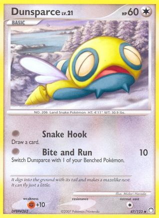Dunsparce 047  - Reverse Holofoil Mysterious Treasures - Uncommon