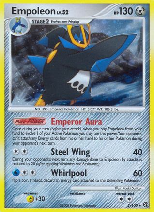 Empoleon 002  - Reverse Holofoil Stormfront - Holo Rare