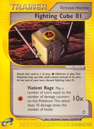 Fighting Cube 01 121  - Reverse Holofoil Aquapolis - Uncommon
