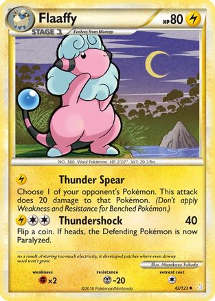 Flaaffy 042/123  - Reverse Holofoil HeartGold SoulSilver - Uncommon