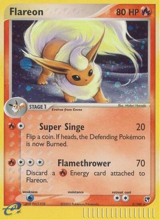 Flareon 005  - Holofoil Sandstorm - Holo Rare