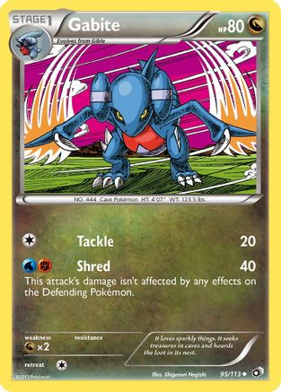Gabite 095  - Reverse Holofoil Legendary Treasures - Uncommon