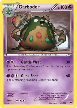 Garbodor 049  - Reverse Holofoil Noble Victories - Uncommon