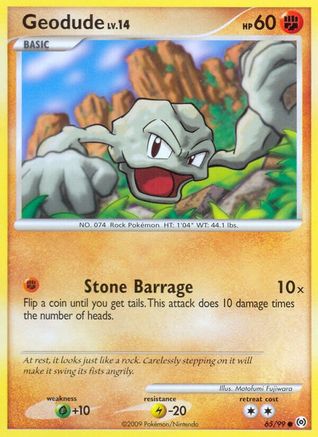 Geodude 065  - Reverse Holofoil Arceus - Common