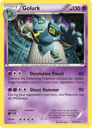Golurk 059  - Holofoil Dragons Exalted - Holo Rare
