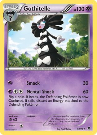 Gothitelle (48) 048  - Reverse Holofoil Emerging Powers - Rare