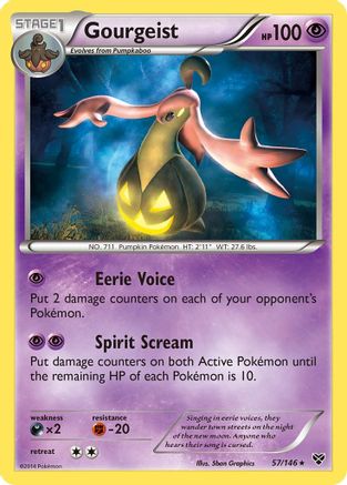 Gourgeist 057/146  - Reverse Holofoil XY Base Set - Holo Rare