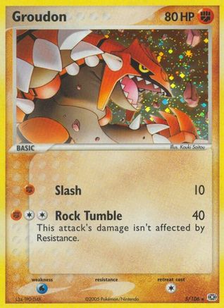 Groudon 005/106  Emerald - Holo Rare