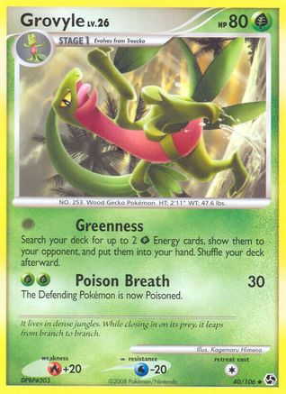 Grovyle 040  - Reverse Holofoil Great Encounters - Uncommon