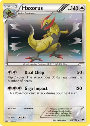 Haxorus 088  - Holofoil Noble Victories - Holo Rare