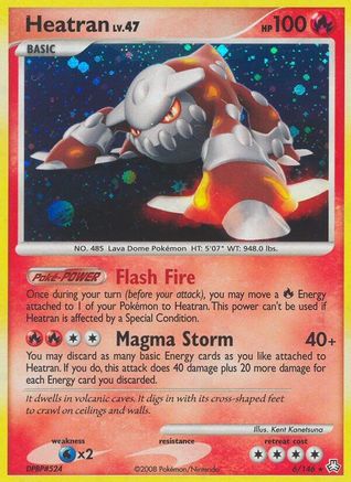 Heatran (6) 006  - Reverse Holofoil Legends Awakened - Holo Rare