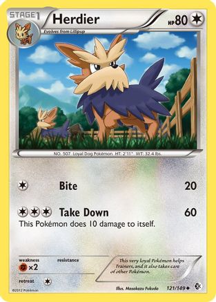 Herdier 121  - Reverse Holofoil Boundaries Crossed - Uncommon