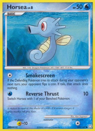 Horsea 102  - Reverse Holofoil Legends Awakened - Common