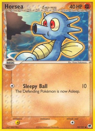Horsea 050/101  - Reverse Holofoil Dragon Frontiers - Common