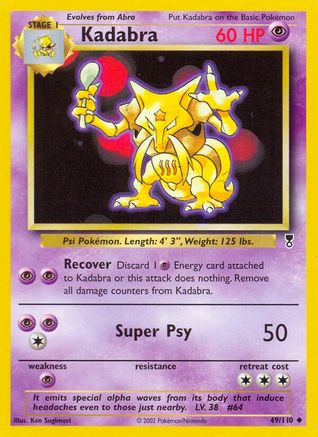 Kadabra 049  - Reverse Holofoil Legendary Collection - Uncommon