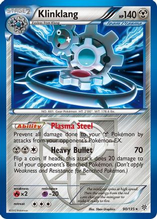 Klinklang (Team Plasma) 090  - Reverse Holofoil Plasma Storm - Holo Rare