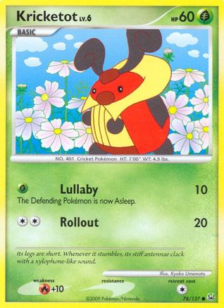 Kricketot 078  - Reverse Holofoil Platinum - Common