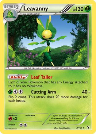 Leavanny 003  - Reverse Holofoil Noble Victories - Holo Rare