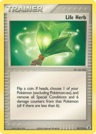 Life Herb 093  - Reverse Holofoil FireRed & LeafGreen - Uncommon