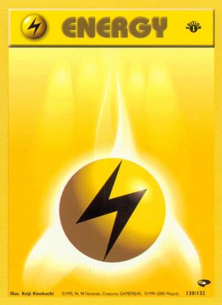 Lightning Energy 130/132  - 1st Edition Gym Challenge - Common
