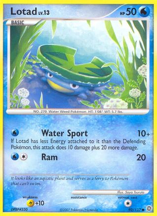 Lotad 092/132  Secret Wonders - Common