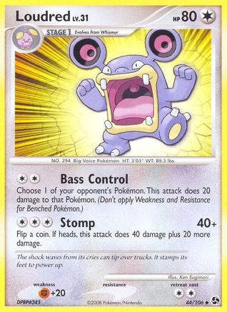 Loudred 044  - Reverse Holofoil Great Encounters - Uncommon