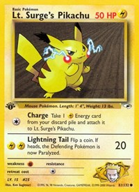 Lt. Surge's Pikachu (081/132) [Gym Heroes]