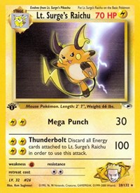Lt. Surge's Raichu (028/132) [Gym Heroes]
