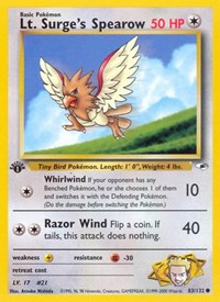 Lt. Surge's Spearow (83) (083/132) [Gym Heroes]