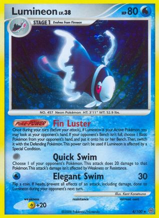 Lumineon 004  - Holofoil Stormfront - Holo Rare