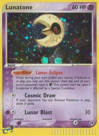 Lunatone 008  - Holofoil Sandstorm - Holo Rare