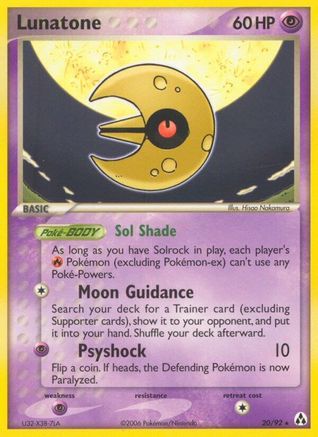 Lunatone 020  Legend Maker - Rare