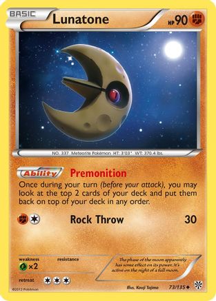 Lunatone 073  Plasma Storm - Uncommon