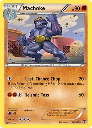 Machoke 048  - Reverse Holofoil Plasma Blast - Uncommon