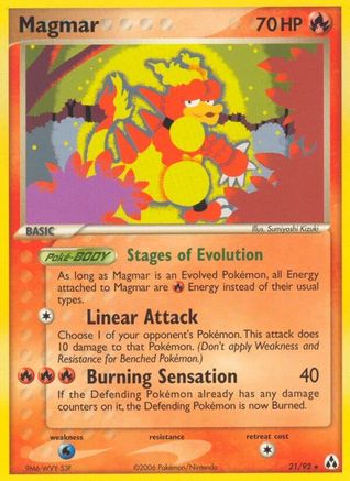Magmar 021  Legend Maker - Rare