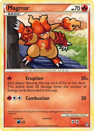 Magmar 042  - Reverse Holofoil Triumphant - Uncommon