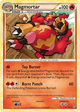 Magmortar 027  - Reverse Holofoil Triumphant - Rare