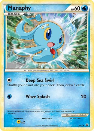 Manaphy 003  - Reverse Holofoil Unleashed - Holo Rare