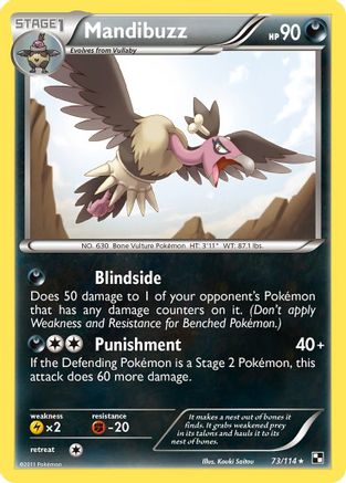 Mandibuzz 073  - Reverse Holofoil Black and White - Rare