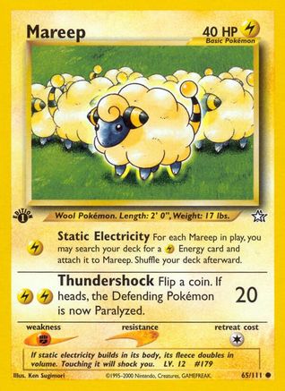 Mareep 065/111  - 1st Edition Neo Genesis - Common
