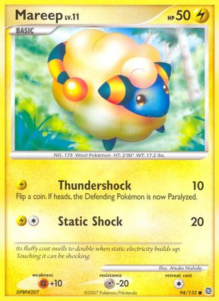 Mareep 094/132  - Reverse Holofoil Secret Wonders - Common