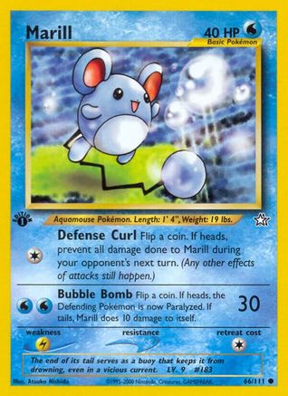 Marill 066/111  - 1st Edition Neo Genesis - Common