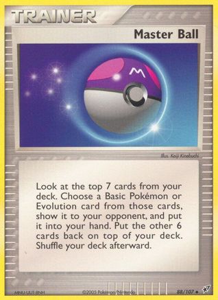 Master Ball 088  - Reverse Holofoil Deoxys - Uncommon
