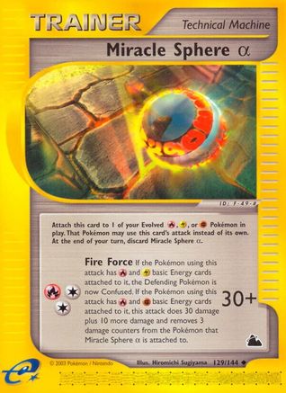 Miracle Sphere Alpha 129  Skyridge - Uncommon