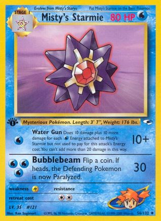 Misty's Starmie 056/132  - 1st Edition Gym Heroes - Uncommon