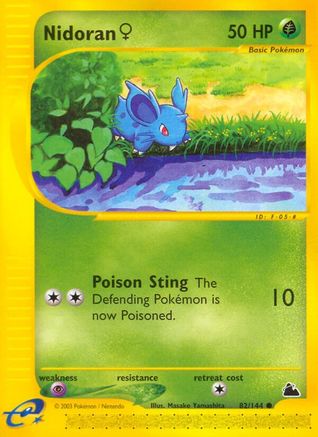 Nidoran F (82) 082  - Reverse Holofoil Skyridge - Common